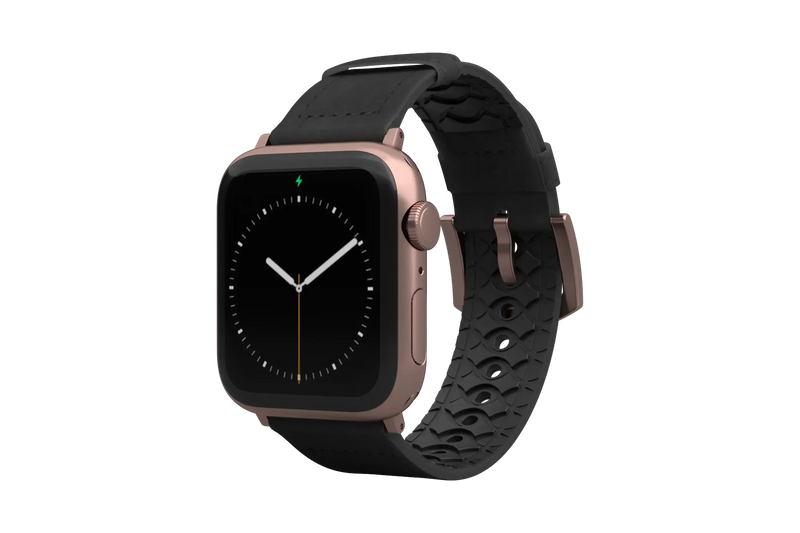 Vulcan Obsidian - Black Apple Leather Watch Band