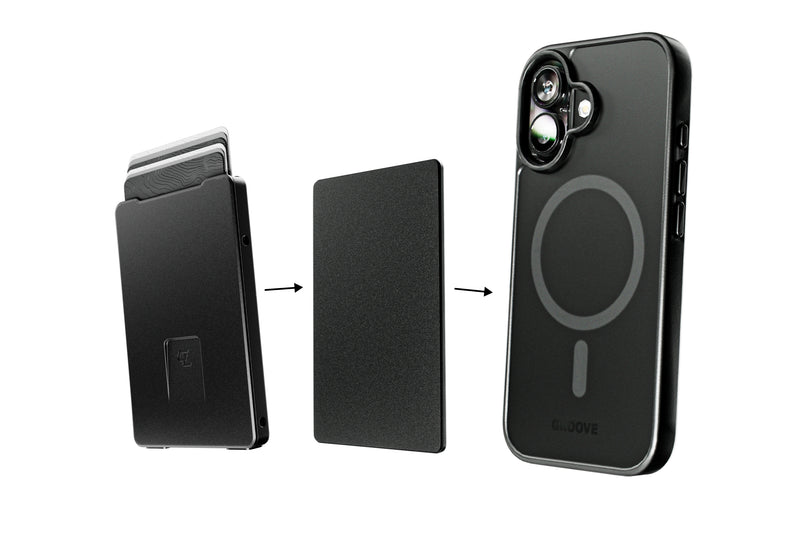 Groove Wallet® with MagSafe Plate - Gun Metal